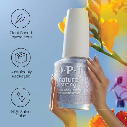 OPI Nature Strong Natural Origin Nail Polish | Opaque Bright Blue & Green Crème Eco-Friendly Nail Polish | Plant Based, Vegan, Cruelty Free