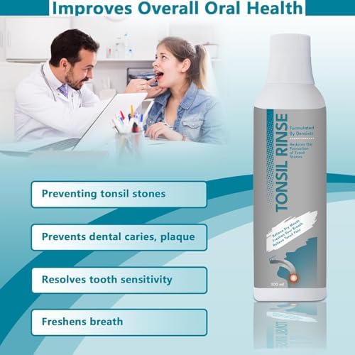 Tonsil Stone Remover, Oral Rinse Liquid to Soothe Tonsils and Dry Mouth Relieve, Bad Breath Treatment and Breath Freshens Tonsil Stone Mouthwash