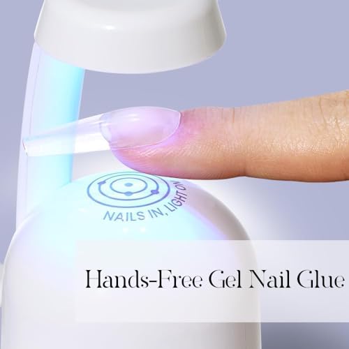 Tipex UV Gel Nail Adhesive, 30g Solid for Soft Acrylic Tips, Long Lasting Strong Bonding for 28+ Days, Large Volume Tube, Rhinestone Glue for Nail Art