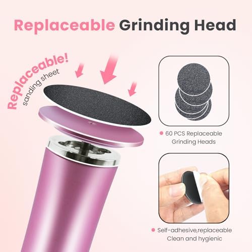 Electric Foot Callus Remover with 36 in 1 Pedicure Kit | Adjustable Speed | Up to 800 RPM | 60 Pcs Sandpaper Discs | Professional Electric Callus Remover for Feet for Dead Skin and Calluses