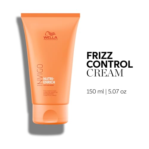 Wella Professionals Invigo Nutri-Enrich Frizz Control Cream with Goji Berry | For Dry or Stressed Hair | Deep Nourishment, Smoothness & Anti-Frizz Styling Cream | 5.07 oz