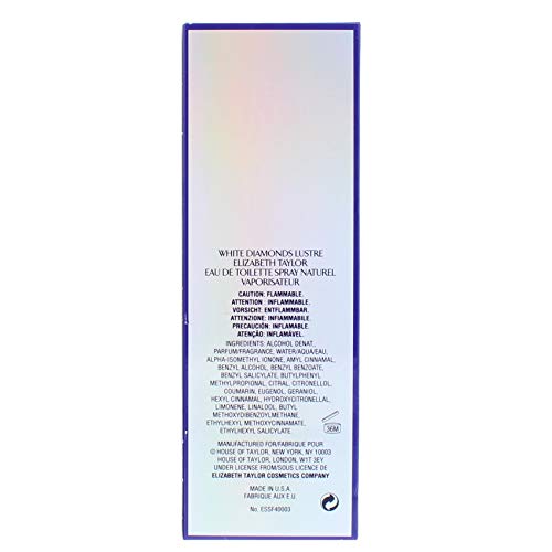 ELIZABETH TAYLOR White Diamonds Luster Eau De Toilette Spray, 3.3 Ounce