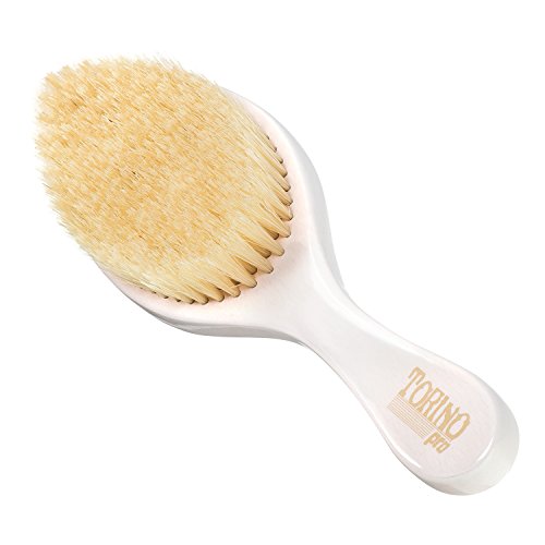 Torino Pro Wave Brush #640 By Brush King - Soft Curve 360 Waves- Soft Wave - Made with 100% Boar Bristles - True Texture Soft - Great for Polishing/Laying Down Frizz & Finisher