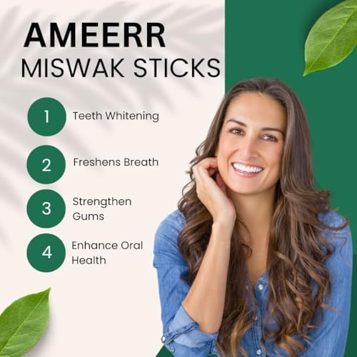 Miswak Stick for Teeth Organic | Natural Toothbrush Whitening Kit | Premium Quality Miswak | Siwak Toothbrush Stick | Natural Chew Sticks for Humans | with Pen-Holder | African Miswak Stick