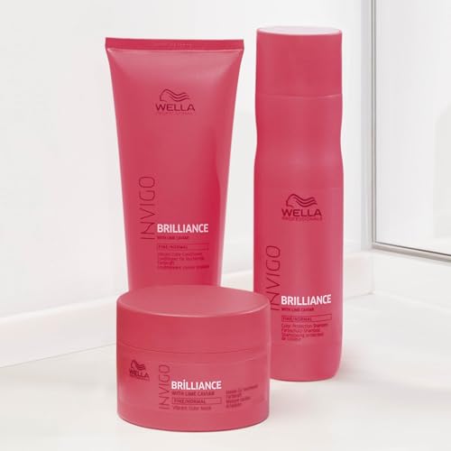 WELLA PROFESSIONALS Invigo Brilliance Shampoo for Coarse Colored Hair, Color Protection & Color Vibrancy