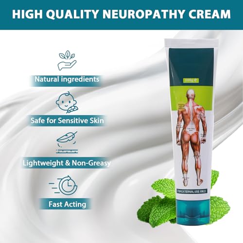 Neuropathy Cream with Natural Ingredients - Cooling & Soothing for Feet, Hands, Legs, Joints, Waist, 3.5oz (1)