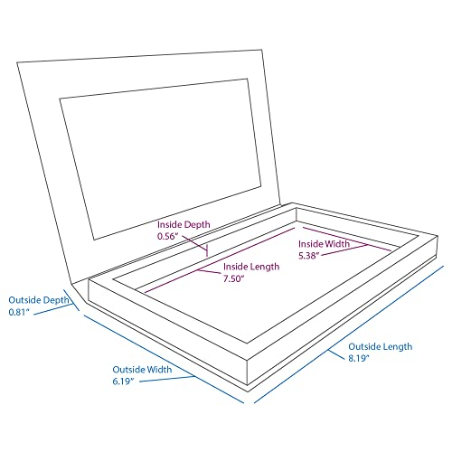 Extra Large Deep Black Empty Magnetic Makeup Palette with Clear Window