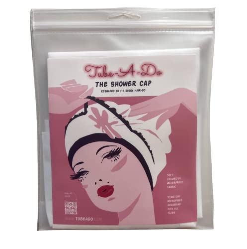 Luxury Waterproof Shower Cap - Innovative Open-Ended Design - White