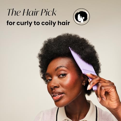 Tangle Teezer Hair Pick, Adds Lift, Volume, Preserves Curl, Reduces Frizz, for Curly Hair Types, Lilac