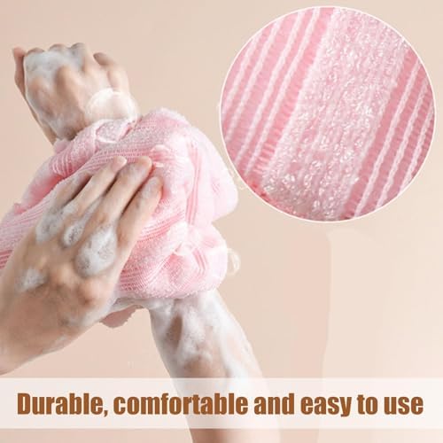 Exfoliating Shower Towel, Bath Cloth Exfoliating, Exfoliating Towel, Back Exfoliator Towel, Travel Friendly and Quick Drying, for Men and Women (4Pcs)