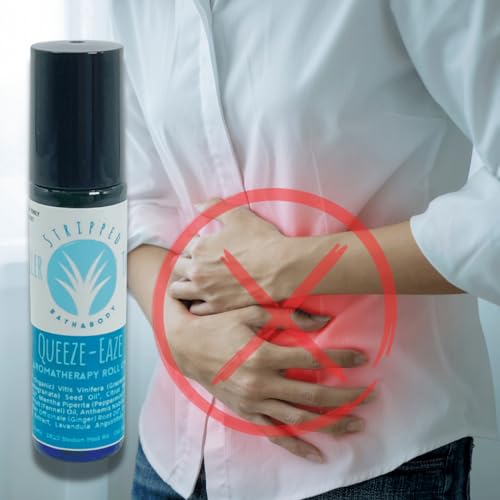 QUEAZE EAZE Essential Oil Roll On (12ml) | Nausea and Motion Sickness Aromatherapy Blend for Upset Stomach & Digestive Support, Natural Relief, Stocking Stuffer Gift Idea