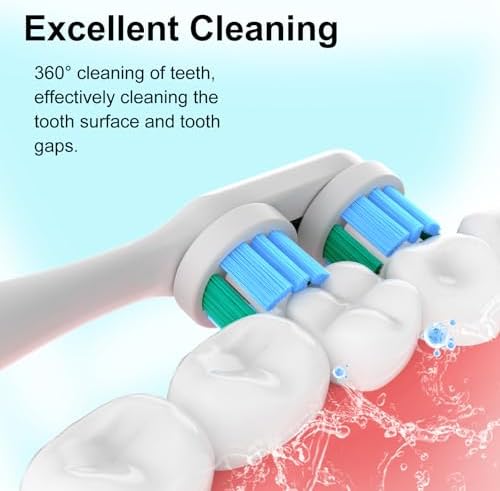 Pack of 10 Toothbrush Replacement Heads Compatible with Spinbrush Electric Toothbrush, Tooth Brush Head Refill