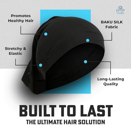 Unisex Dreadlock Cap | Hair Bonnet for Sleeping | Prevents Frizz & Breakage | Hair Protection from Dust and Debris | Sleep Caps - 5-Pack | PRIMERIVER