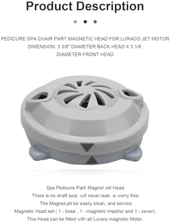 SuperDi Pipeless Magnetic Jet Head Motor for Pedicure spa Chair Part Magnetic Head (4 pin) BF-004 Pedicure spa Tubs Includes Propeller and Cap