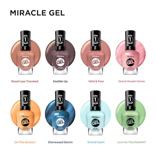 Sally Hansen Miracle Gel™, Wild & Free, Long Lasting, Gel-Like Formula, No UV Lamp Needed, Pink Nail Polish