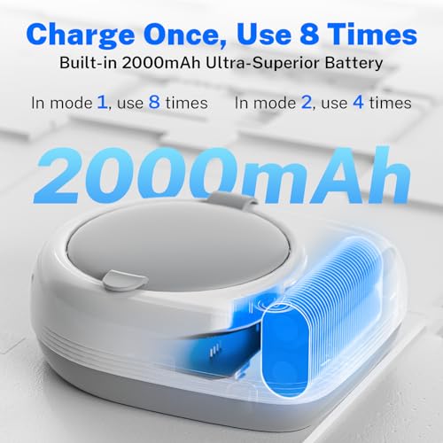 Ultrasonic Retainer Cleaner, Rechargeable Cordless Retainer Cleaner Machine with 50kHz, 2000mAh Battery Portable Charge Once Use 8 Times, Dental Cleaning Pod for Clear Retainer, Traval Use (80ml)