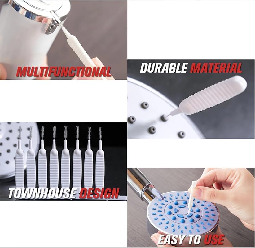 Gap Hole Anti-Clogging Cleaning Brush, 2024 Upgrade Shower Head Brush Shower Head Cleaning Brush Shower Head Cleaner Tool Multifunctional Shower Head Cleaning Brushes for Household Bathroom