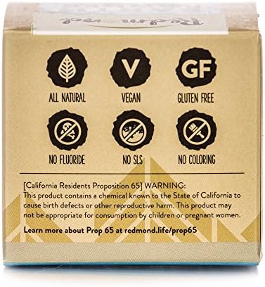 Redmond Earthpowder, All Natural Tooth and Gum Powder Bentonite Clay, Peppermint