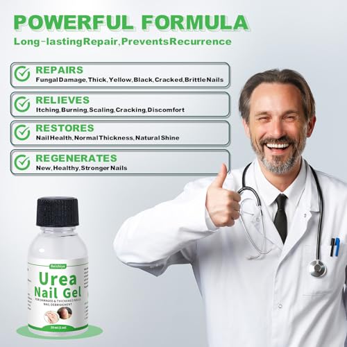 Urea Nail Gel 40% – Deeply Repairs Fungal Damage, Yellow, Black, Discolored Nail | Softens Thick Nails & Cracked Heel Calluses | Urea Gel for Nails, Fast-Absorbing, Lasting Effects, No Recurrence