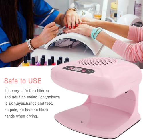 Nail Dryer for Regular Polish,300W Nail Drying Fan with Auto Sensor,Hot & Cold Air Nail Drying Fan for Salon & Home Manicure Use