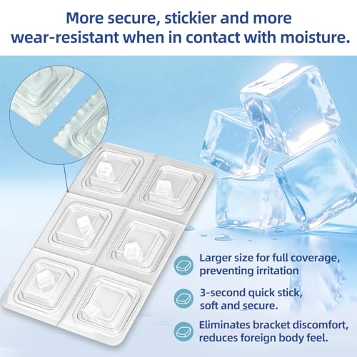 RAZOKO Orthodontic Wax for Braces Wax Dots Gentle Comfort, Clear Invisible Fit, All Day Protection 48 Individual Hygienic Packaging Dental Wax
