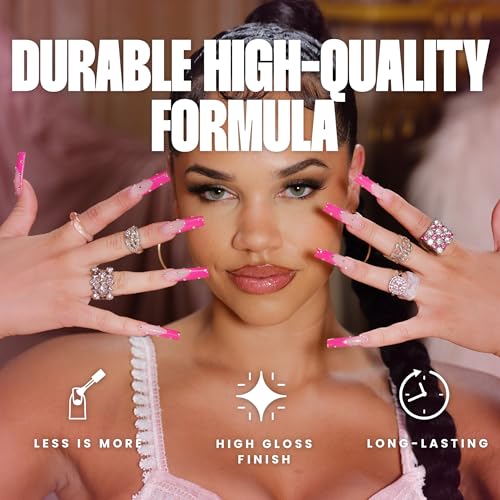 V Beauty Pure Diamond Gel Nail Art Adhesive - Long-Lasting 3D Rhinestone Glue - High Gloss Soak-Off Led & UV Nail Glue for Crystal Pedicures & Manicures, Salon & Home DIY, 5 ml