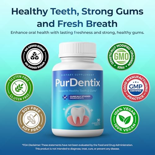 Oral Health Probiotic – 4-Strain Formula for Healthy Gums, Teeth & Fresh Breath – 90 Chewable Tablets