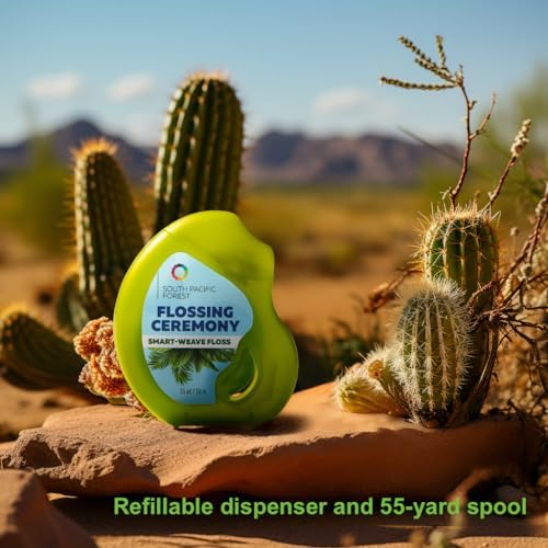 | Expanding Woven Dental Floss | Smart-Weave Floss | Vegan | Natural | Non-Toxic & PFAS Free | Eucalyptus & Manuka | Hilo Dental para Dientes | 55 Yards x 6 Units