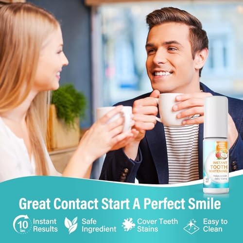 Tooth Paint, Instant Teeth Whitening Paint, Gentle & Safe White Paint for Teeth, Portable & Simple, Long-Lasting, Get Confident Smile at Home