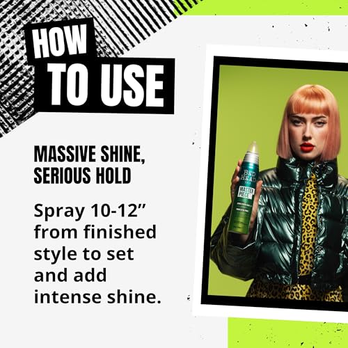 TIGI Bed Head Masterpiece Shiny Hairspray with Strong Hold - For All Hair Types - Extra Strong Hold & Shiny Finish - Use on Dry Hair - Premium Hair Care Products for Women & Men - 10.3 oz (Pack of 2)