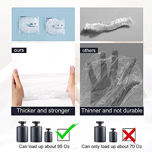 Maltose Disposable Shower Caps 100Pcs - Individually Wrapped 19.8" Large Thicker Plastic Shower Caps Waterproof Shower Hair Caps for Women Spa Home Hotel Hair Salon Portable Travel (Clear)