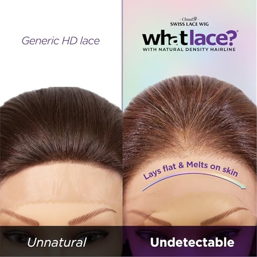 Sensationnel What Lace 13X6 Wigs - Glenna Lacefrontal Hand Tied Glueless Synthetic With Natural Density Preplucked Hairline (1B OFFBLACK)