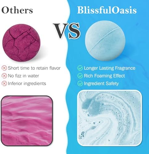 Mother's Day Bath Bombs Set, 7 Packs Bubble Fizzies Relaxation with Shea Butter, Dry Skin Moisturize, Birthday, Idea for Women, Wife, Girlfriend