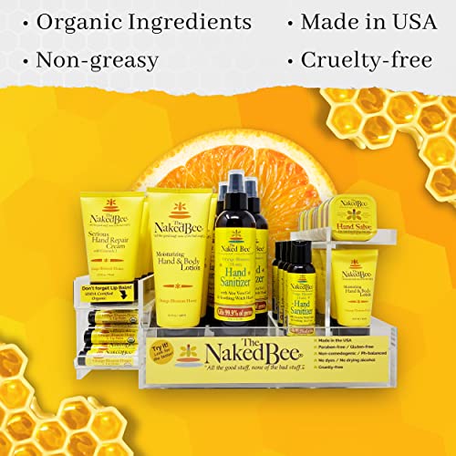 The Naked Bee Orange Blossom Honey with Ceramide 3, Serious Hand Repair Cream Lotion - 2 Pack