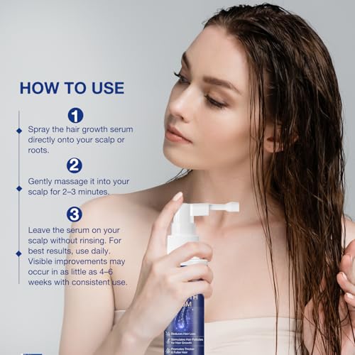 VENANOCI Hair Growth Oil Spray: with Rosemary, Biotin, Batana Oil & Rice Water – Natural Anti-Hair Loss Treatment for Thinning Hair – Promotes Thicker, Fuller Hair for Women & Men – All Hair Types