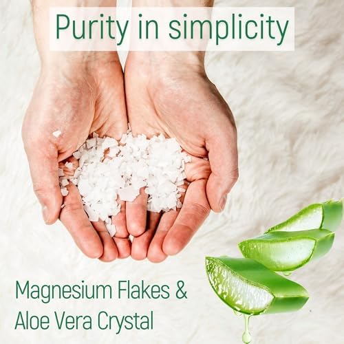 Magnesium Bath Flakes - Dead Sea Salt – Dead Sea Salts for Soaking – Magnesium Flakes for Bath - Enhanced with Aloe Vera (10 Pound)