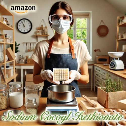 Sodium Cocoyl Isethionate (SCI) Powder - 32 oz - Anionic, Foaming Surfactant - DIY Solid Shampoo Bars, Bath Bombs, Foamy and Bubbly Products