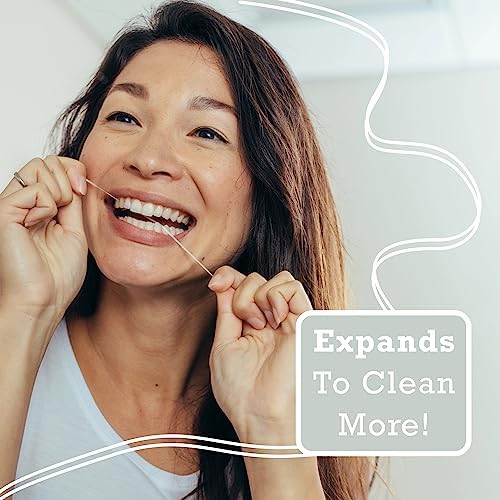 Expanding Thick Floss | Deep Cleans Gums with Woven Textured Floss | No More Bleeding Gums | Sensitive Flavors - Blueberry, Lime & Mint, Vanilla