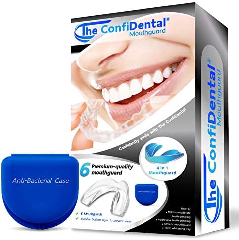 Pack of 6 Moldable Mouth Guard for Teeth Grinding Clenching Bruxism, Sport Athletic, Whitening Tray