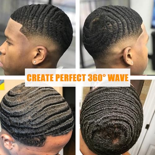 Wave Pomade for Men Strong Hold Easy Wash Hair Cream Grease, Promotes Layered Waves, Moisture, Shine, Brush and Durag Cap Set