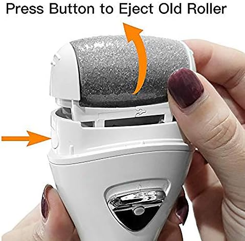 PRITECH Callus Removers 6 Pack Replacement Rollers Heads for Electric Feet File Pedicure Tools, 2 Extra Coarse, 2 Regular Coarse, 2 Fine Coarse Refill Rollers (1138-White/1138-Pink/1138-Black)