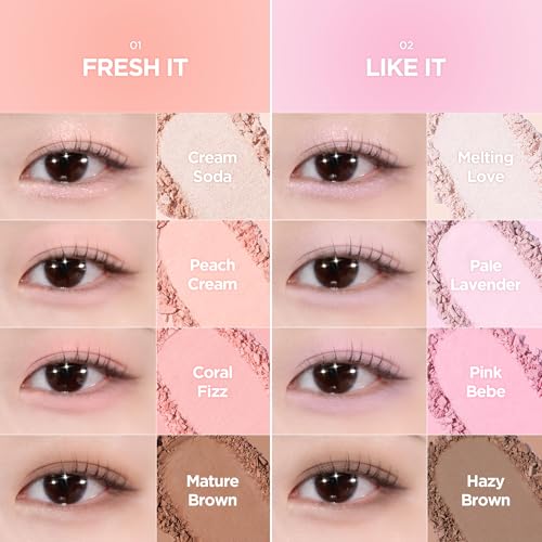 lilybyred Mood It Palette | 4-Shade Korean Eyeshadow Palette, Pre-Matched Personal Tone, Soft Blending, Buildable Coverage, Matte & Shimmer Finish, Daily Wear, Compact Size, 0.11 oz. (02 Like It)