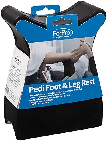 ForPro Professional Collection Pedi Foot & Leg Rest, Portable Foot and Leg Rest, 5.75 W x 2.75 D x 7.5 H, Black