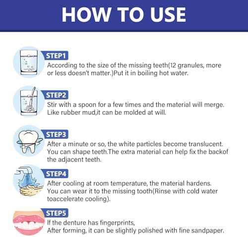 Tooth Repair Kit, Safe and Comfortable Replacements, Moldable Tooth Filling Repair Kit, Make You Smile Confidently Again (30mL)