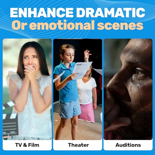 [2 Pack] Professional Tear Stick For Actors - Cry On Cue With Real Tears & Wet Eyes - Natural Menthol Formula Designed for Auditions, Theater, Film & TV - Enhance Emotions - Easy To Apply & Remove