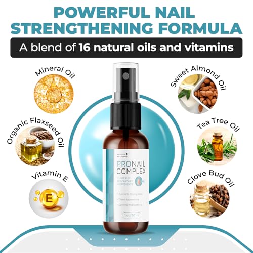 Pronail Complex Spray - ORIGINAL FORMULA Toenail Treatment Extra Strength, Restores Appearance of Discolored/Damaged Nails, Toe and Fingernail Repair - 100% Natural Ingredients - 1 Month Supply