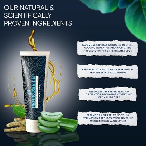 Varicose Veins Treatment | Natural Ayurvedic Cream for Legs with Ashwagandha | Spider Vein Removal Cream for Improved Circulation & Relief from Heavy Fatigued Legs | Non-Sticky