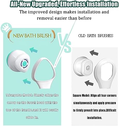 Electric Body Scrubber for Shower - Rechargeable Waterproof Exfoliating Brush with 5 Replaceable Brush Heads, Deep Cleansing & Massage, Ideal for Sensitive Skin & Back Cleanser