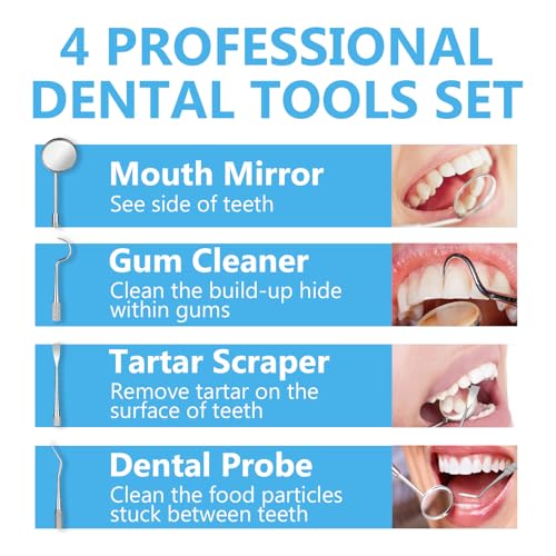 Tooth Repair Kit, Moldable Tooth Repair Kit for Broken Teeth Fixing & Missing Teeth Replacement, Safe & Effective Kit with 4 Dental Tools and 30 ml Repair Beads (Blue)
