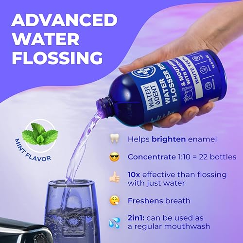 сoncentrated Irrigant | Mouthwash for Water flosser Teeth WHITENING | Add to Water Flossers| Fruit Flavor | When dilluted 33.8 fl.oz = 373 fl.oz | Peroxide Free. Made in USA